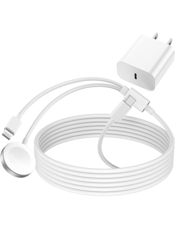 Apple Watch Charger，Upgraded USB C Charger for iWatch, 2 in 1 iPhone and iWatch