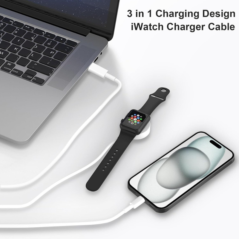For Apple Watch Charger 3 in 1 USB-C Charger 20W Plus for iPhone/iWatch Series gallery