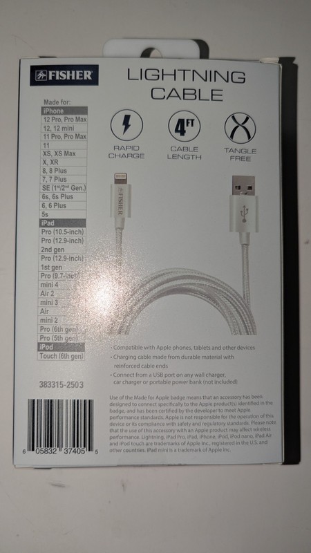 Fisher Nylon Braided Cable Rapid Charge Tangle-Free - New gallery