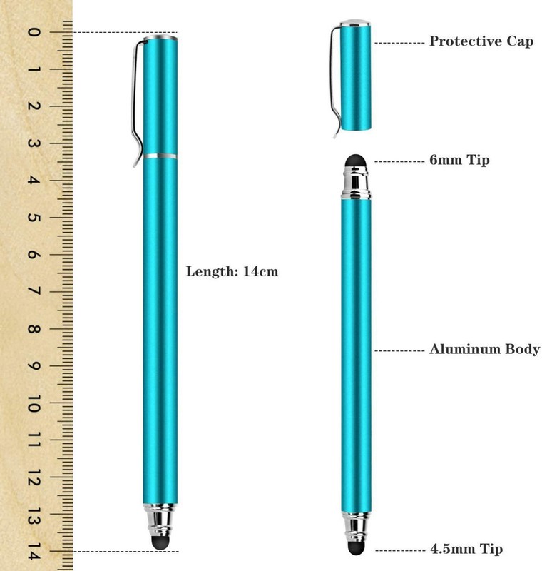 STYLUS TOUCH SCREEN PEN FIBER TIP ALUMINUM LIGHTWEIGHT BLUE for CELL PHONES gallery