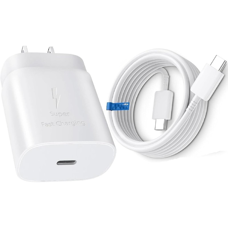 2 Pack 25w USB-C Super Fast Wall Charger+6FT Cable FOR Galaxy S24 S23 S22 Ultra