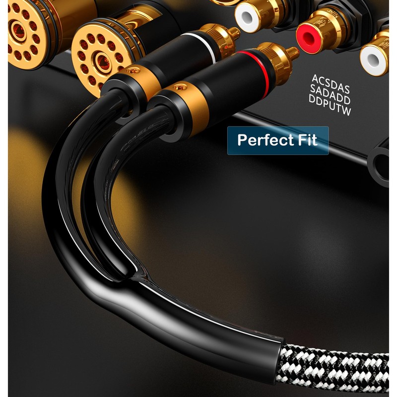 USB to 2 RCA Audio Cable 9.8FT, Audiophile USB to 2RCA Jack Plug Y Adapter Co... gallery