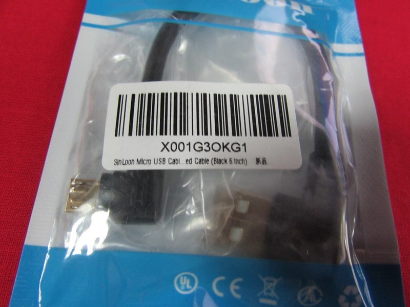 NEW! SINLOON BLACK 6" MICRO USB CABLE X001G3OKG1 gallery