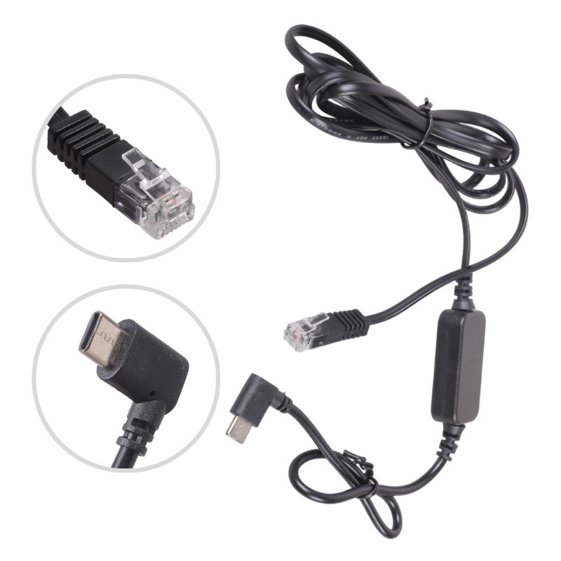 Type C 5V to RJ11 12V Converter Cable 175cm Long Featuring Right Angle gallery