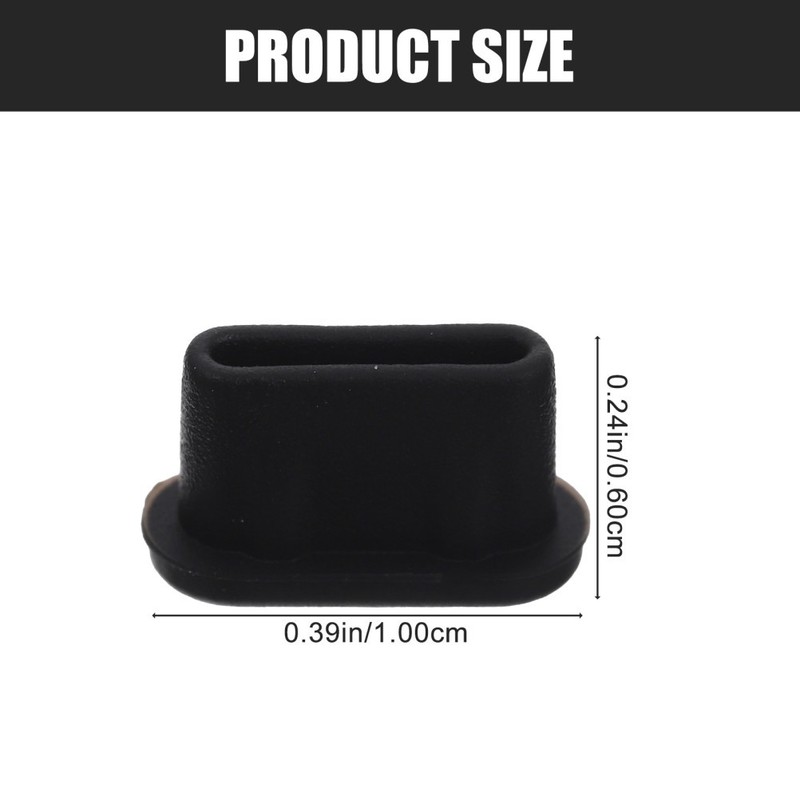 30Pcs Reliable Black Silicone USB Type C Port Stopper Caps for Laptop Protection gallery