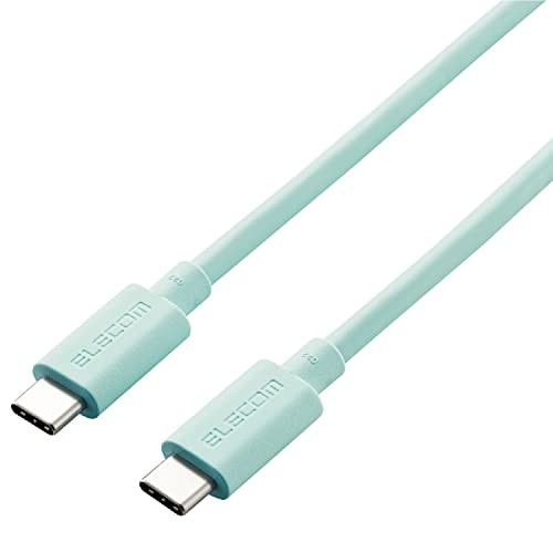 Elecom USB4 Type C Cable 0.8m Power Delivery Green iPhone 16 Compatible