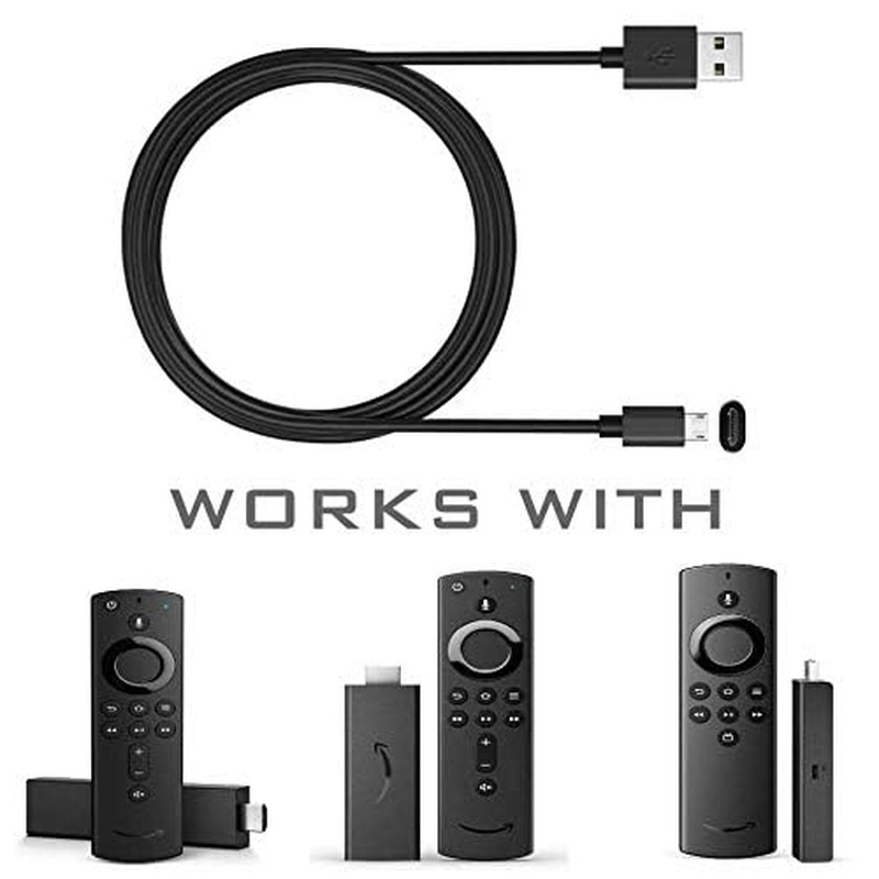 Ienza 10FT Long USB Power Cable Cord Wire for All-New Fire TV Firetv Stick Strea gallery