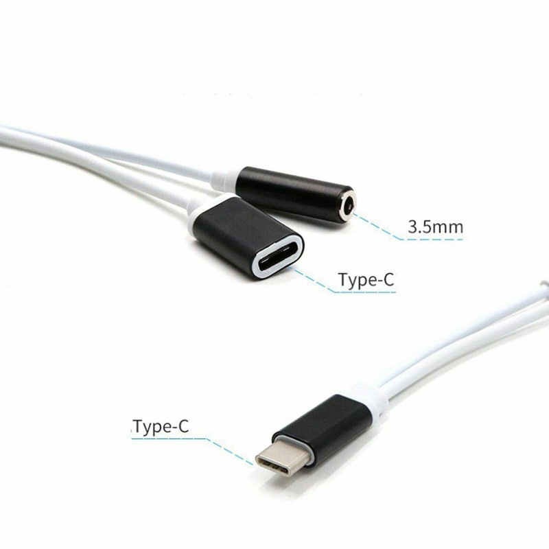USB Type C To 3.5mm Aux Audio Charging Cable Adapter Splitter Headphone Jack US gallery