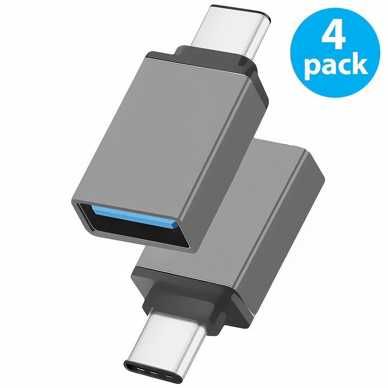 4-Pack USB3.0 to USB Type-C Data Adapter Converter For Samsung LG Google
