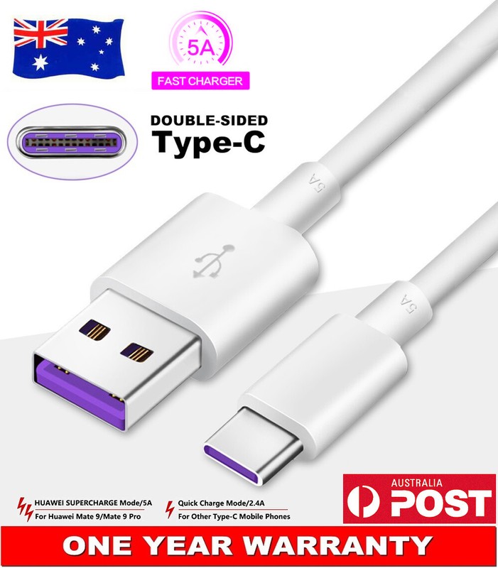 Original USB Type-C Power Charger Cable Lead For Huawei Mate 20 Pro Mate20 5A AU
