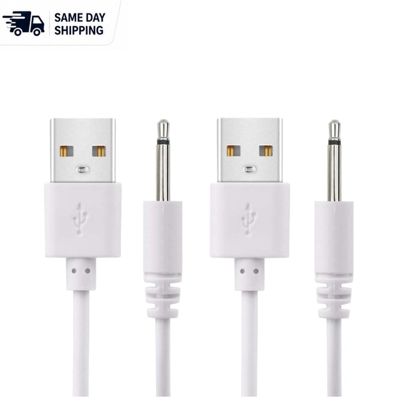 Versatile 2 Pack 2.7ft USB to DC 2.5mm Charging Cable – Indoor & Outdoor Use