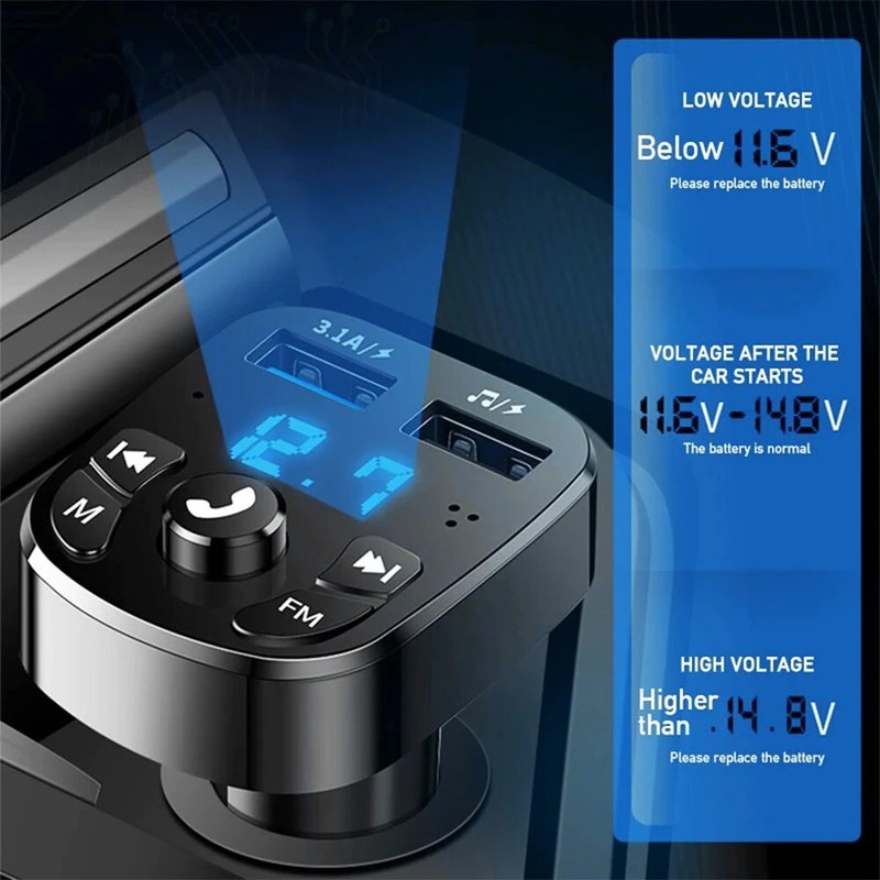 USB Car Charger Bluetooth 5.0 FM Transmitter Mp3 Audio Adapter Brand New gallery