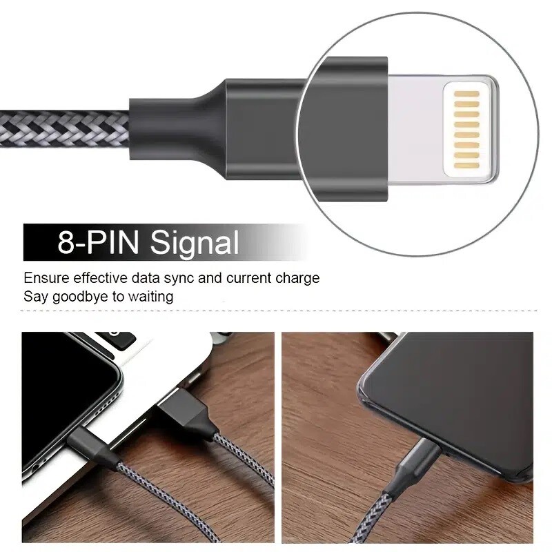 3 Pack Fast Charger Cable Heavy Duty For iPhone 13 12 11 X XR 8 7 Charging Cord gallery
