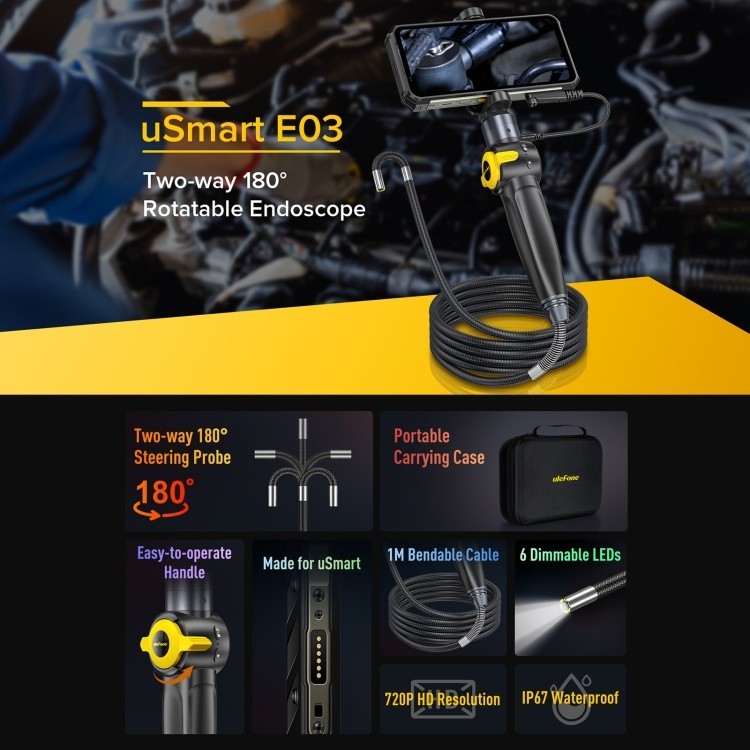 Ulefone uSmart E03 Rotatable Endoscope IP67 Waterproof Armor 24 21 19 18T Ultra gallery