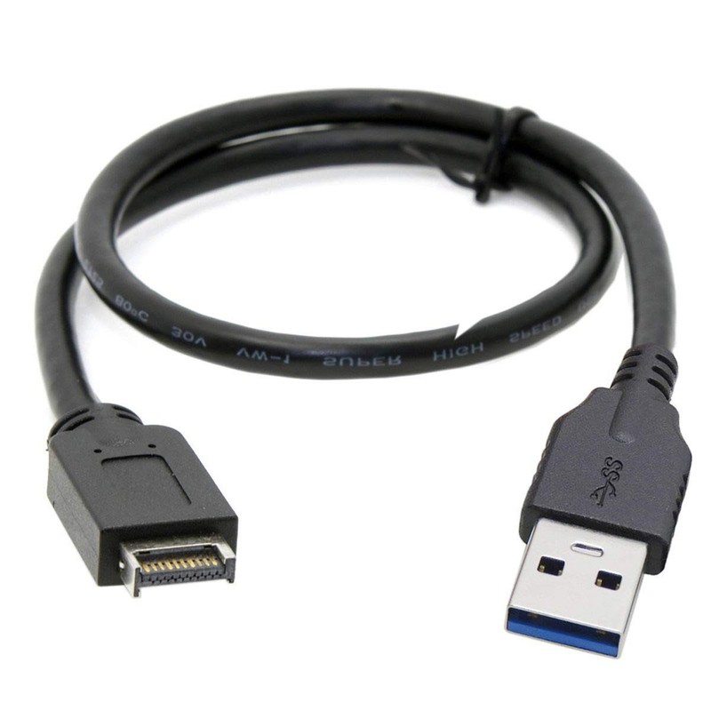 USB 3.1 Front Panel Header Type-E Host to USB 3.0 Type-A Male Extension 50cm gallery