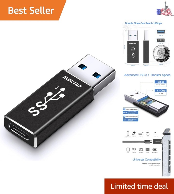High-Speed USB 3.1 Gen 2 Adapter – Supports 10Gbps Data Transfer & 20V Charging
