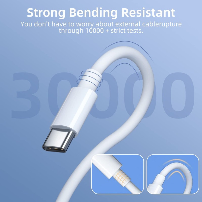3x USB-C to USB-C Cable Fast Charger Type C Charging Cord Data SYNC 1/3/6/10 Ft gallery