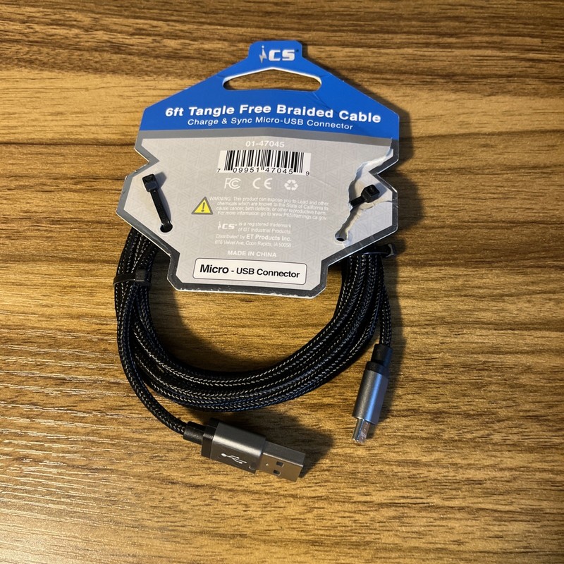 6ft Tangle Free Braided Cable Micro-USB Connector gallery