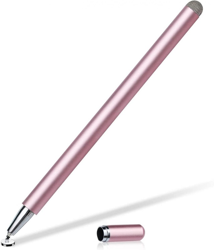 PINK STYLUS TOUCH SCREEN PEN FIBER TIP ALUMINUM LIGHTWEIGHT for CELL PHONES