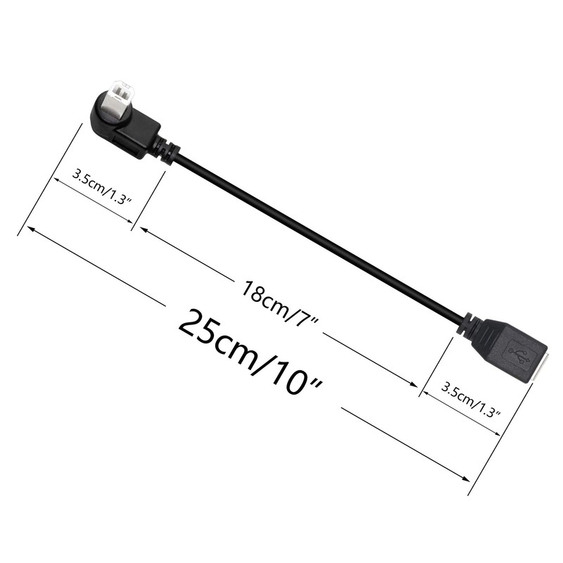 2 Pack USB 2.0 Type-B Cable Right + Left Angle Printer Extension Short gallery