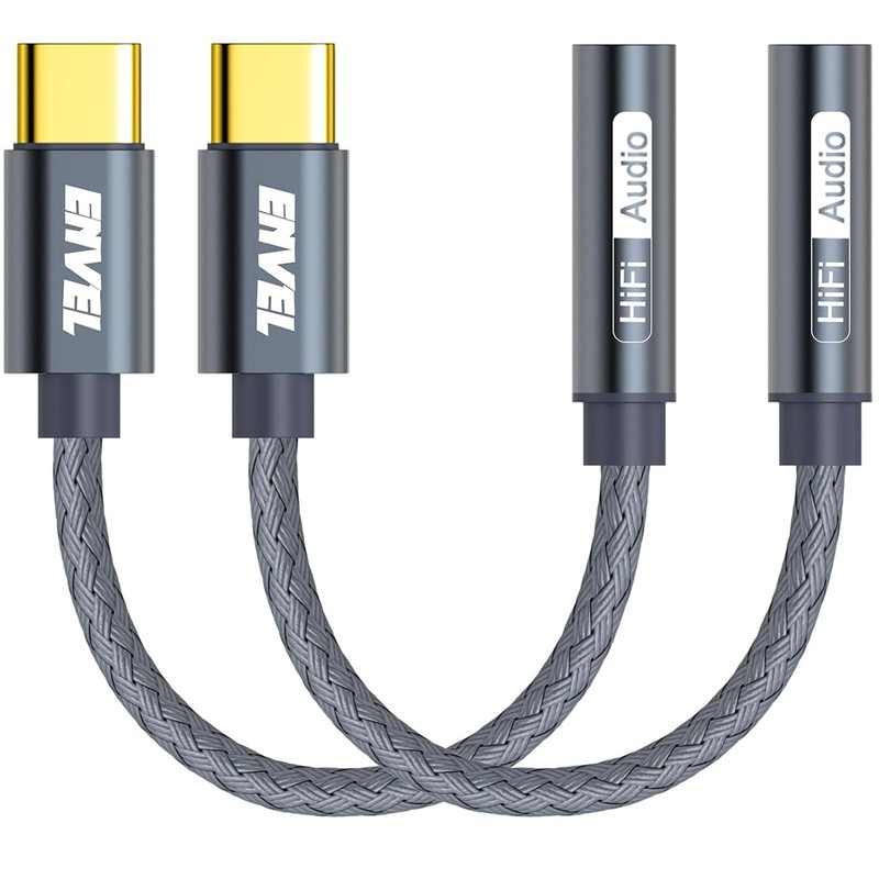 USB C to 35mm Headphone Jack Adapter Aux Audio Dongle