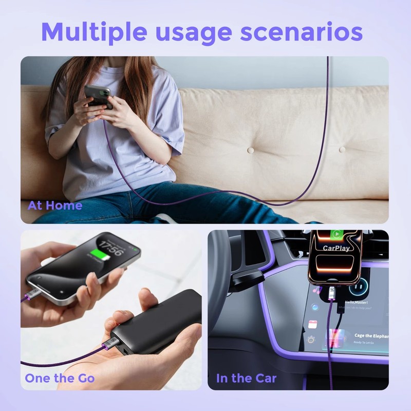USB C to USB C Cable 240W Fast Charging Type C Charger Cord for iPhone Samsung gallery