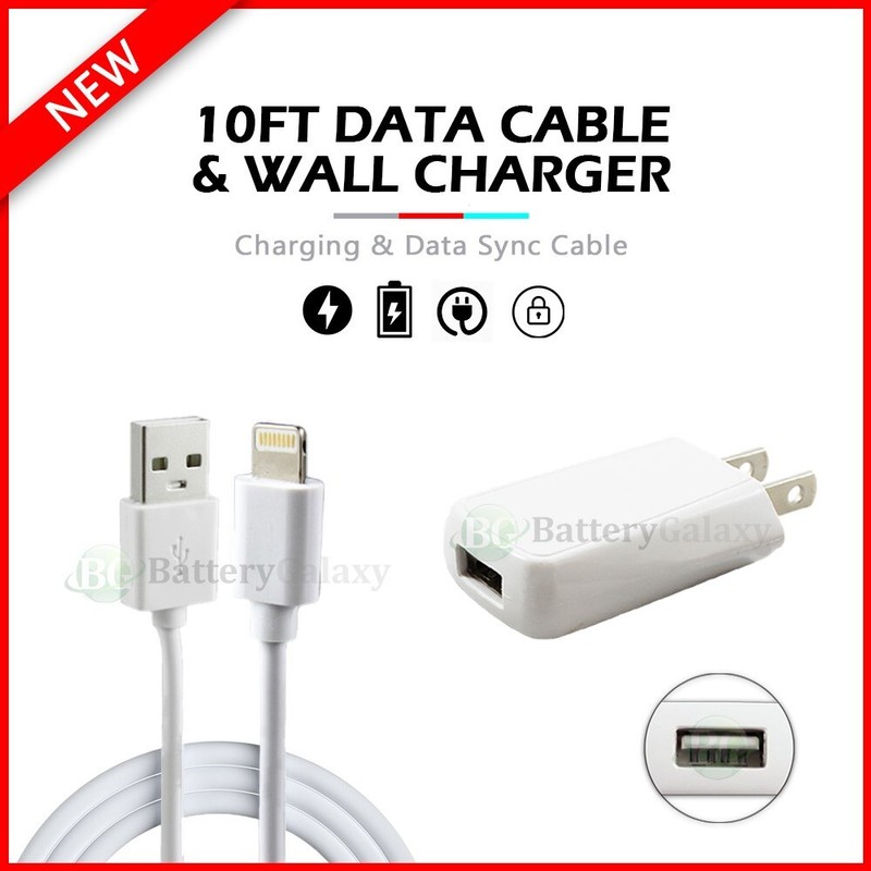 Fast Wall Charger+10FT Cable For iPhone 14 13 12 11 Pro Max Plus X XR XS 8 iPad