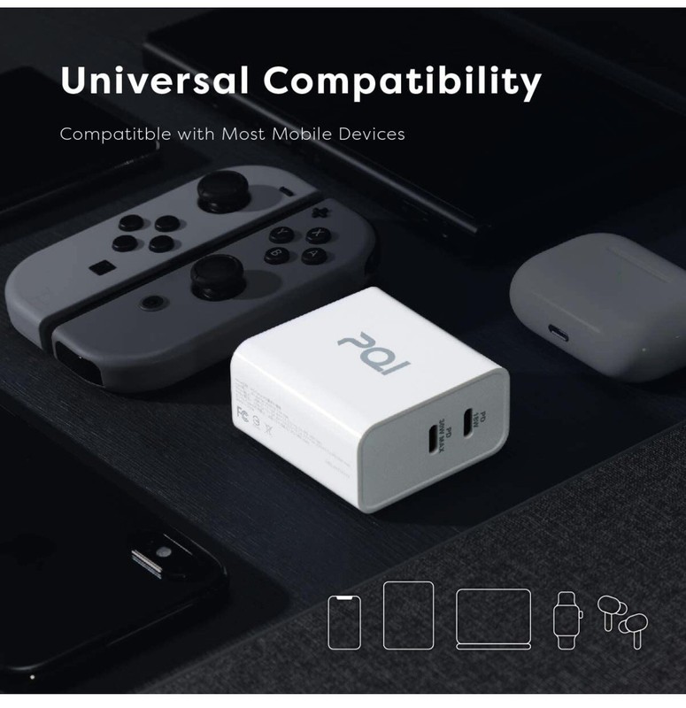 PQI 36W USB C Wall Charger, 36 Watt Type C Dual Ports Adapter Plug gallery