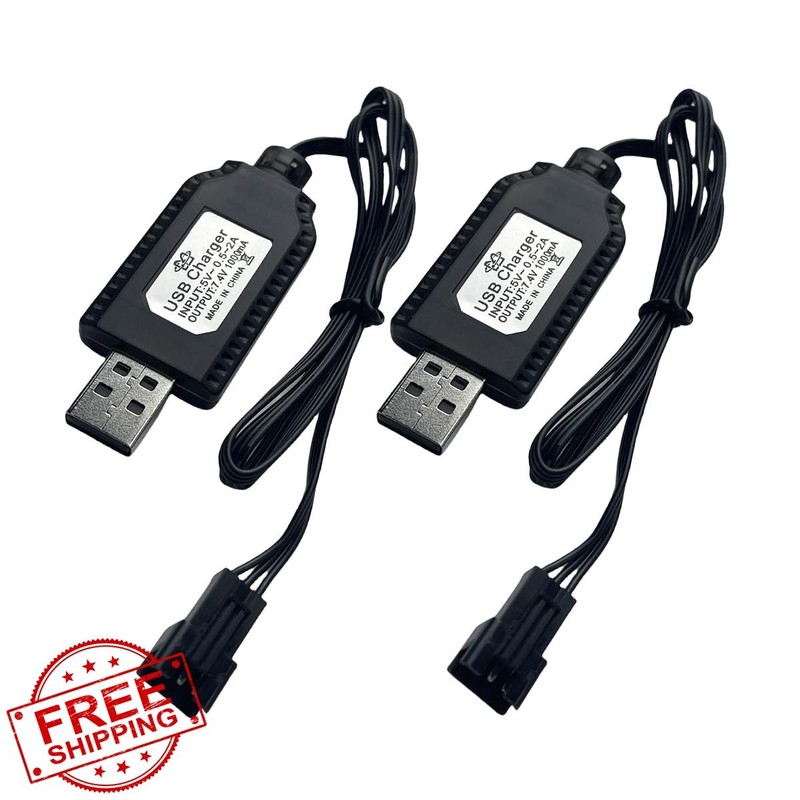 BaiWeiDun 7.4V USB Charger SM-3PIN Black
