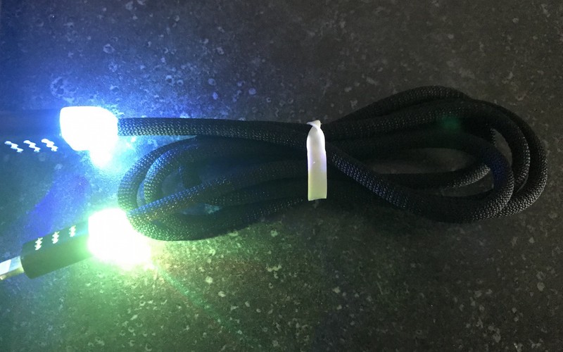 FLASH BRAIDED LED light charger cable FOR apple iphone 6 5 4 galaxy s3 micro USB gallery