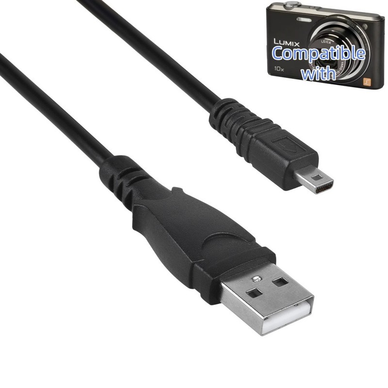 USB DC Charger Data Sync Cable Cord for Panasonic Lumix DMC-SZ3, DMC-ZS40 Camera