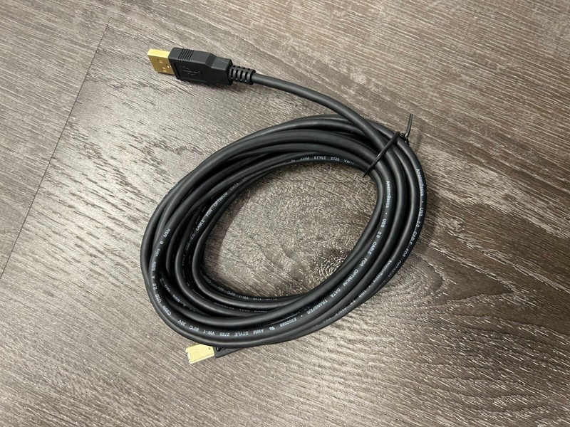 USB 2.0 A-male to B-male 16 foot cable