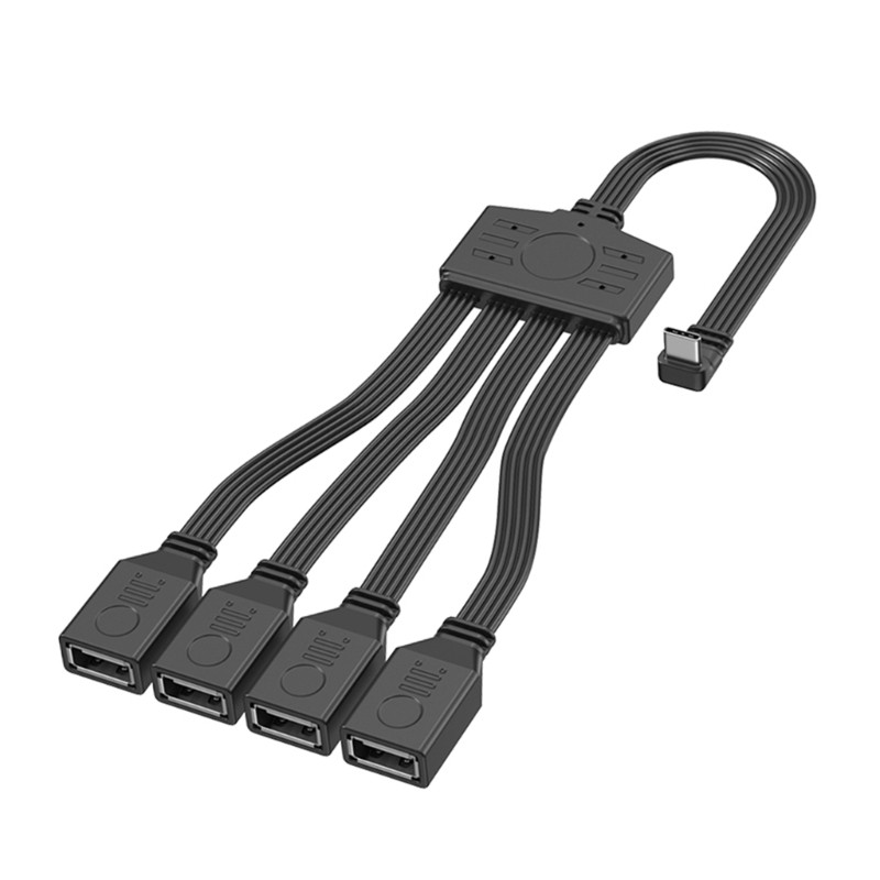 USB C To 4 USB2.0 Splitter Cable For Charging And Data Transfer Compatibles