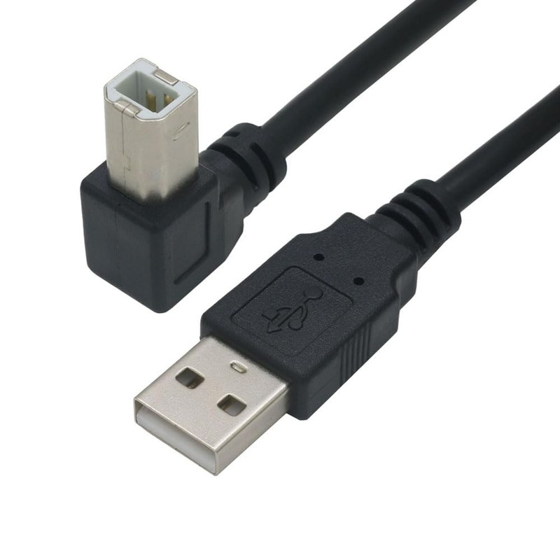 19inch USB b Right Angle 90 Degree Adapter High Speed Printer Cable Right Ang... gallery