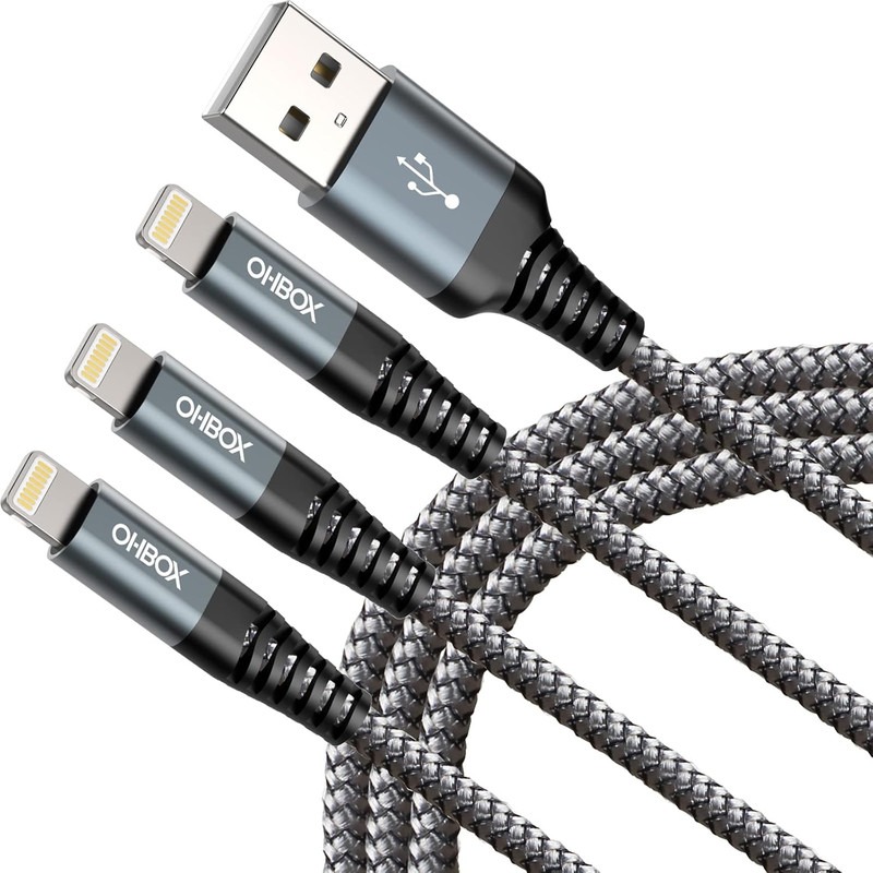 Iphone Charging Cable 6FT, 3Pack [Apple Mfi Certified] USB to Lightning Cables F gallery