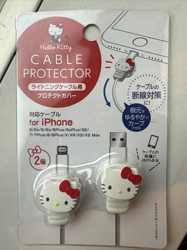 NWT Sanrio Hello Kitty iPhone Cable Protector Made In Japan