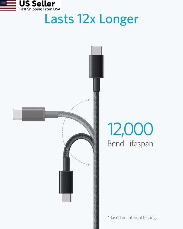 Anker Cable [2 Pack 3ft], USB A to C for iPhone 17 3ft, Black gallery