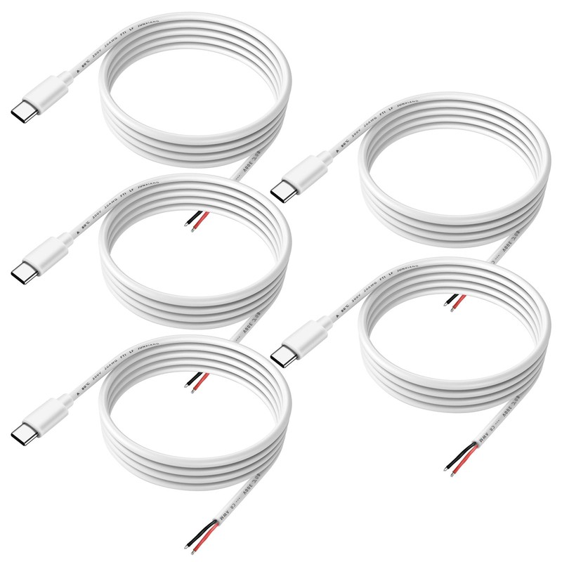 USB Type-C Pigtail Power Cable Cord Type C Male 2 Pin Bare Wire Open End Exte…