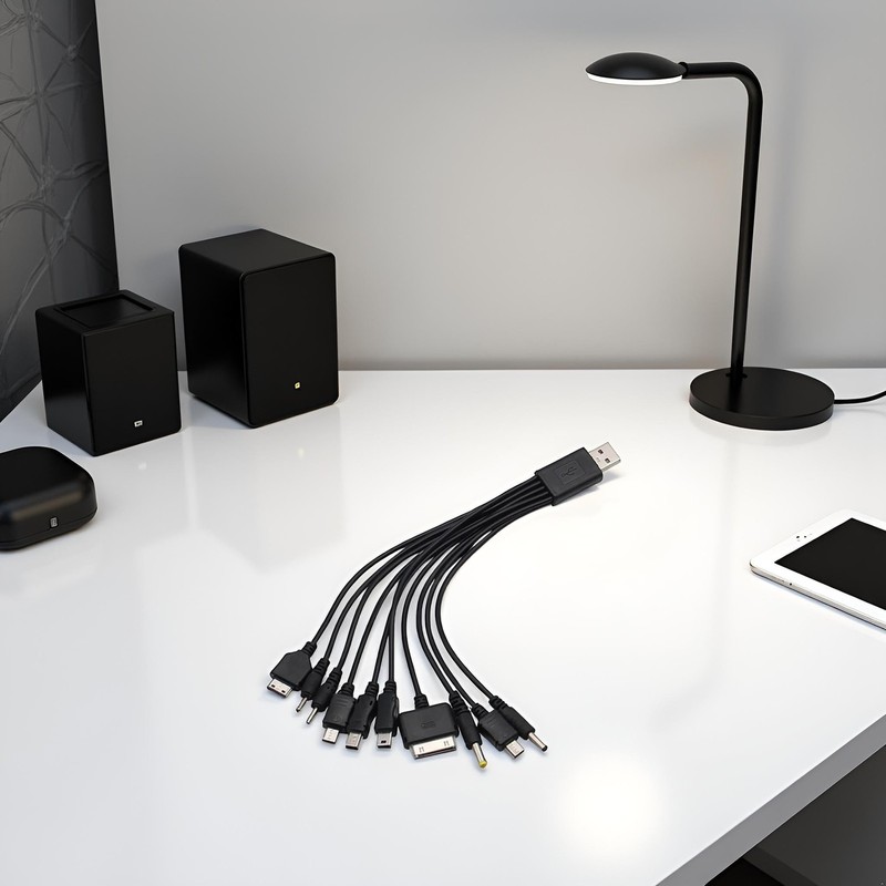 BWESOO Black 10 in 1 Universal USB Cable, Multiple Universal Charging Cable f... gallery