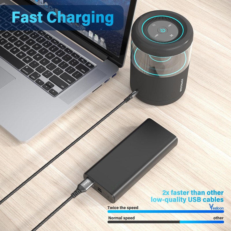 2.5mm DC Charging Cable 6 FT-2 Pack，USB A to DC 17mm x 2.5mm Fast Charging Co... gallery