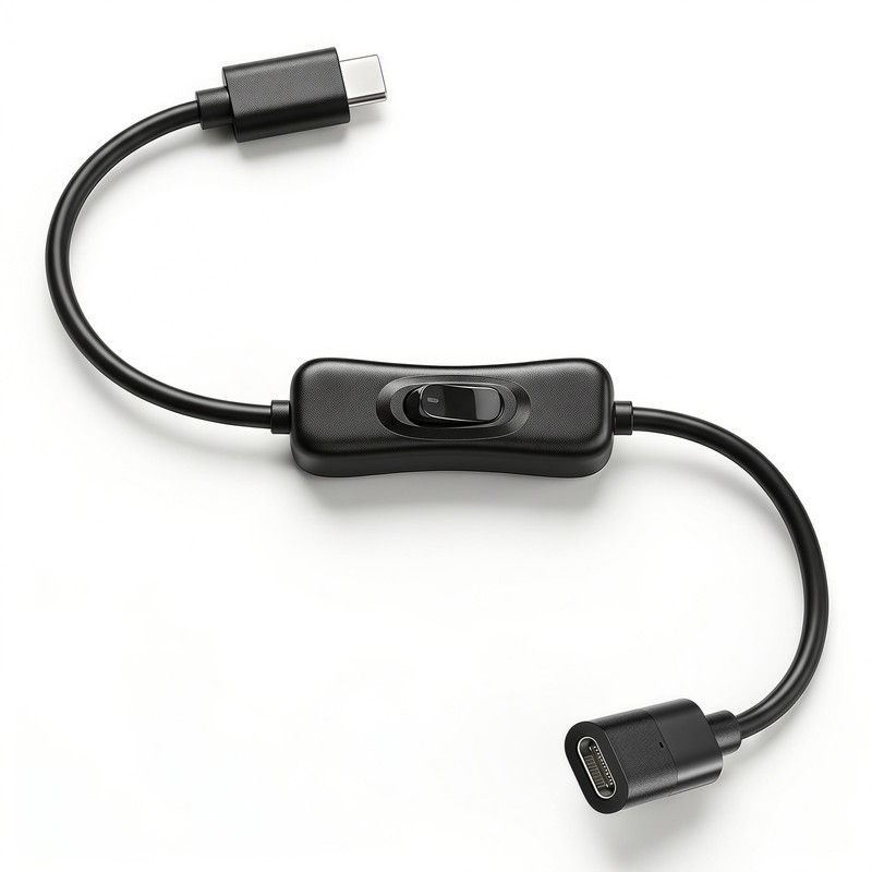 USB on Off Switch (10gbps/100w/4k60hz/1ft),USB Cable with Switch Charging/Dat...