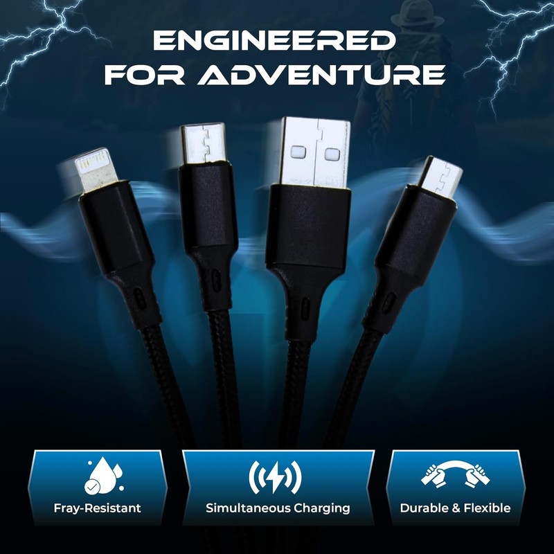 4-in-1 Multi Charging Cable – Fast Charging Cables for Multiple Devices Compat gallery