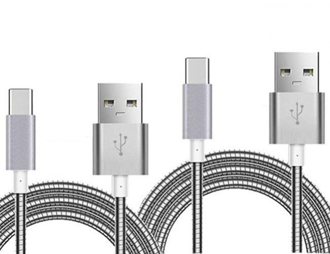 3FT & 6FT METAL USB-C CABLE FAST CHARGER CORD LONG TYPE-C for PHONES & TABLETS