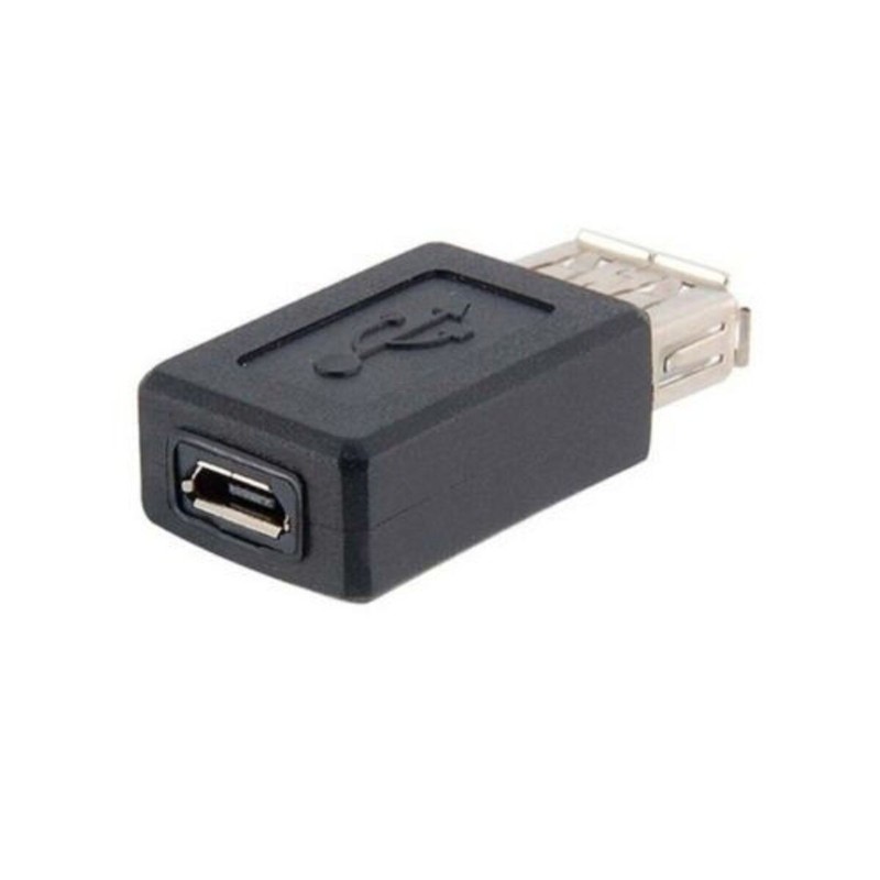 USB A Type Female To 5 Pin Micro USB B Type Female Cable, 1PCS for Phone (Black) gallery