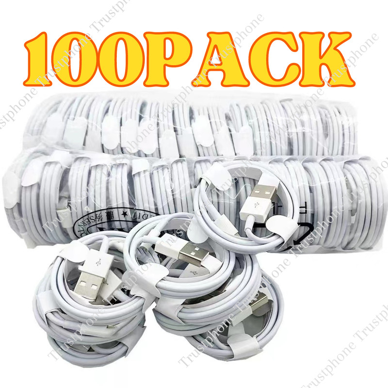 100X Lot For iPhone 14 13 12 11 8 7 6 XS XR USB Fast Charger Cable Charging Cord