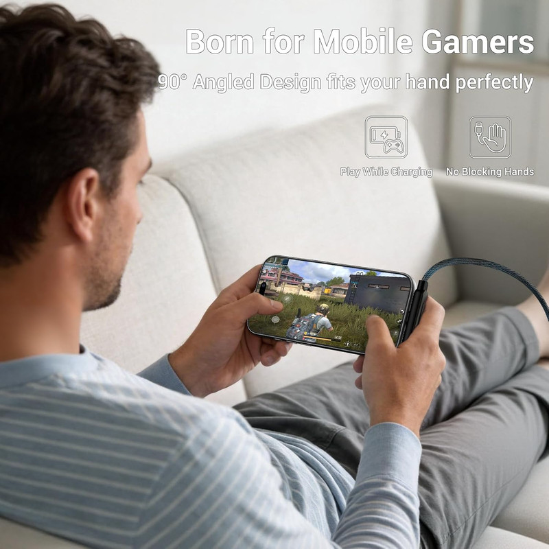 2-In-1 Invisible Stand Fast Charging Cable 240W Type-C Braided Fast Charging Cab gallery