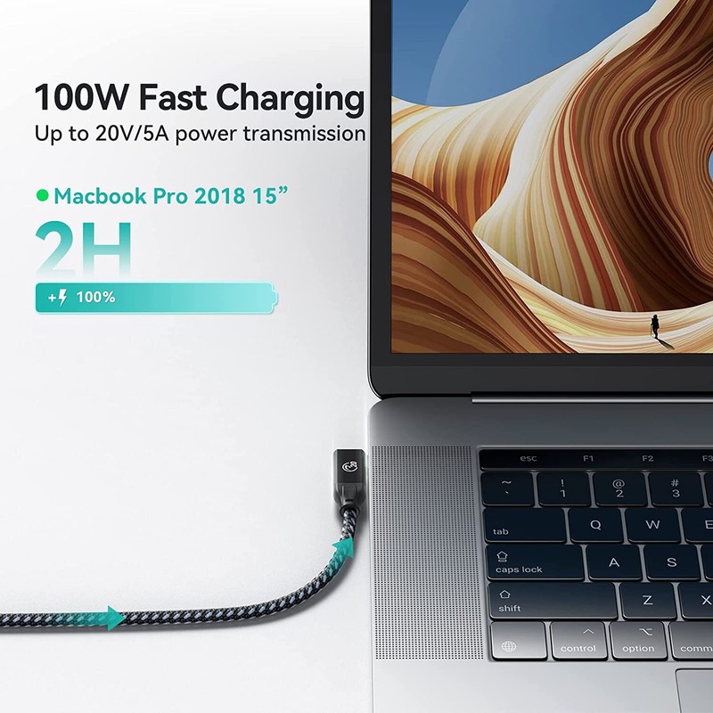 Yottamaster 20Gbps USB C to USBC Cable 100W Fast Charging Data Sync Video Output gallery