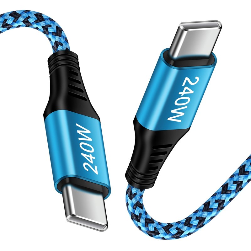 USB to USB iPhone 17 Max Charger Cable 240W 10FT Long USBC Fast Charging Cabl...