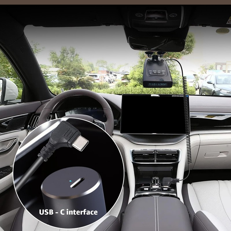 USB-C to DC3.5 Power Cable for Radar Detectors, 8.2FT 5V-12V Type C Power Cor... gallery