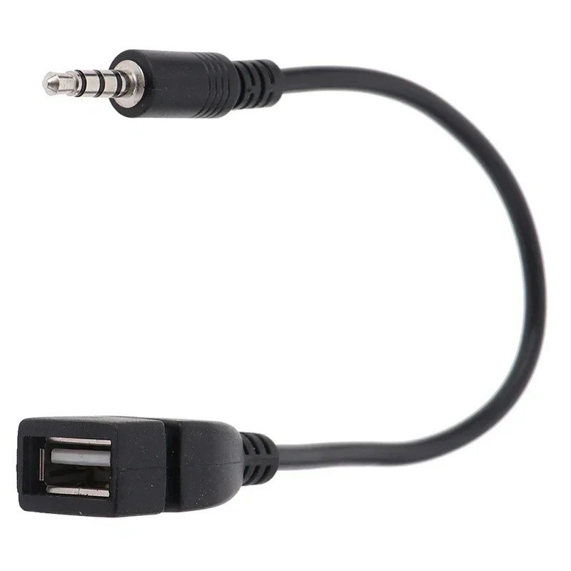 3.5mm AUX Male to USB 2.0 Female OTG Adapter Cable MP3 Music Flash Drive Audio gallery